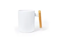 Taza de cerámica Mystral 480 ml asa de bambú de cerámica/ bambú, detalle 2
