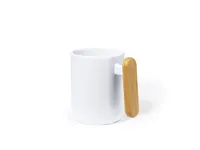 Taza de cerámica Mystral 480 ml asa de bambú de cerámica/ bambú, vista frontal