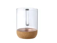 Taza de cristal Saryne borosilicato 450 ml con corcho de cristal borosilicato/ corcho, detalle 1