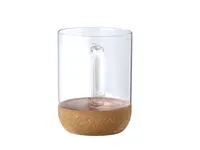 Taza de cristal Saryne borosilicato 450 ml con corcho de cristal borosilicato/ corcho, detalle 4