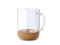 Taza de cristal Saryne borosilicato 450 ml con corcho de cristal borosilicato/ corcho, detalle 3