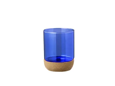 Vaso de cristal Bixlo borosilicato 450 ml con corcho personalizable