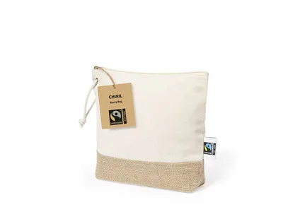 Neceser de algodón y yute Chiril 180 g laminado Fairtrade personalizable