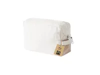 Neceser de algodón Misir Fairtrade con refuerzos de yute de yute laminado/ algodón fairtrade 220 g/ m2, vista lateral