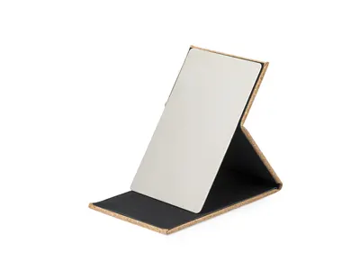 Espejo plegable de corcho Tambour con soporte personalizable