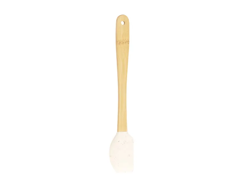 Paleta de cocina de silicona Aloria con mango de bambú en natural de silicona/ bambú, vista frontal