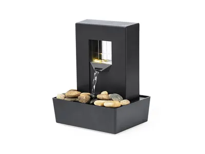Fuente de agua portátil Huntan con luces LED personalizable