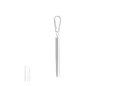 Pajita extensible de acero inoxidable con estuche personalizable