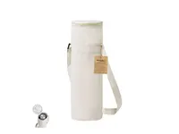 Bolsa térmica de algodón reciclado Sirkin botellas 1,5 l de algodón reciclado/ aluminio, vista frontal