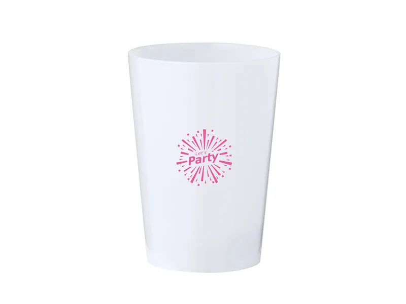 Vaso Armos con luz LED PS 340 ml en blanco de PS, vista frontal