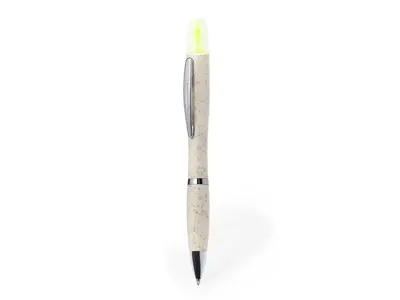 Bolígrafo con marcador fluorescente caña de trigo personalizable