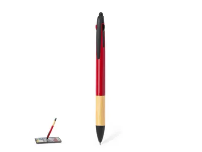 Bolígrafo puntero Milok 3 tintas de bambú personalizable