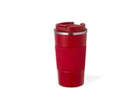 Vaso térmico de acero Drury 400 ml banda de silicona de acero inox, vista frontal