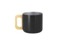 Taza de acero reciclado Garfun 400 ml asa de madera de acero inox reciclado/ madera, vista lateral