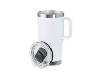 Taza térmica reciclada Paster 600 ml con asa de acero inox reciclado, detalle 4