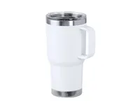 Taza térmica reciclada Paster 600 ml con asa de acero inox reciclado, detalle 6