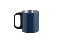 Taza de acero reciclado Korpla 300 ml asa PP de acero inox reciclado, vista lateral