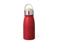 Botella térmica de acero Barns 350 ml tapón madera de acero inox/ madera, vista lateral