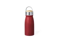 Botella térmica de acero Barns 350 ml tapón madera de acero inox/ madera, vista frontal