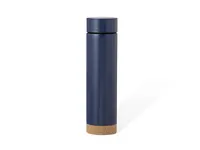 Termo de acero Dantek 470 ml base de corcho e infusor de acero inox/ corcho, vista frontal