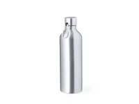 Bidón de aluminio reciclado Winex 800 ml con mosquetón de aluminio reciclado, vista frontal