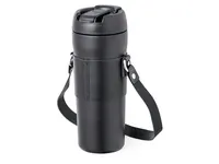 Botella térmica de acero Matner 700 ml con pajita y asa de acero inox, vista lateral