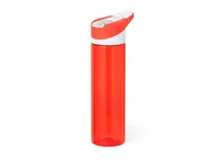 Bidón de RPET Laudon 600 ml con pajita de RPET, vista lateral