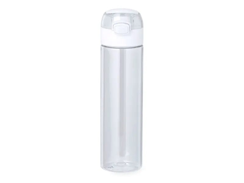 Bidón de tritán Tanely 650 ml tapa con resorte en blanco de tritan, vista frontal