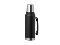 Termo de acero Jokinen 1 l con tapón vaso y asa de acero inox, vista frontal