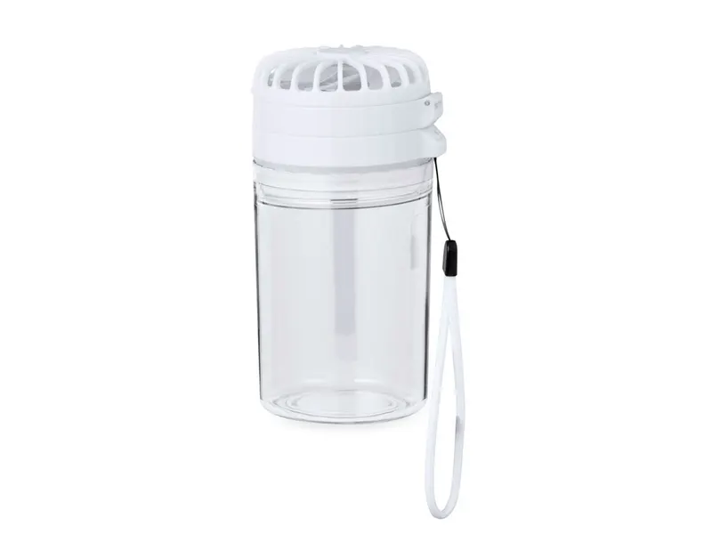 Bidón de Tritan Zexen 350 ml con ventilador en blanco de tritan, vista frontal