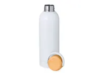 Botella térmica de acero Jano 500 ml sublimación con asa de acero inox/ bambú, detalle 2