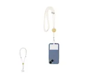 Lanyard de algodón Reuter con soporte para móvil