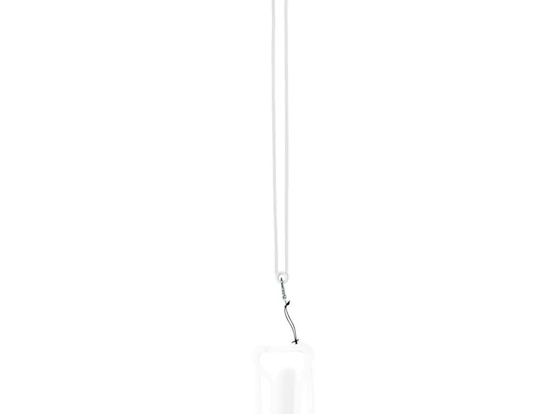 Lanyard de silicona Kesey con soporte para móvil en blanco de silicona, vista frontal