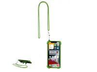 Lanyard de silicona Kesey con soporte para móvil de silicona, vista frontal