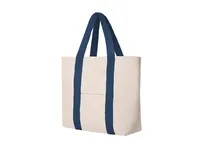 Bolsa de algodón Dretan 280 g con botón y bolsillos de algodón 280 g/ m2, vista lateral