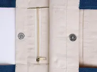 Bolsa de algodón Dretan 280 g con botón y bolsillos de algodón 280 g/ m2, detalle 3