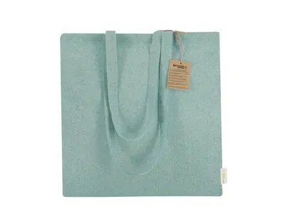 Bolsa de algodón reciclado Bestla 140 g con fuelle personalizable