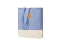 Bolsa de algodón reciclado Kauna 120 g con fuelle de algodón reciclado 120 g/ m2, vista lateral