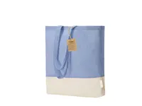 Bolsa de algodón reciclado Kauna 120 g con fuelle de algodón reciclado 120 g/ m2, vista frontal
