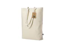 Bolsa de algodón Hexa Fairtrade 280 g con fuelle de algodón fairtrade 280 g/ m2, vista frontal
