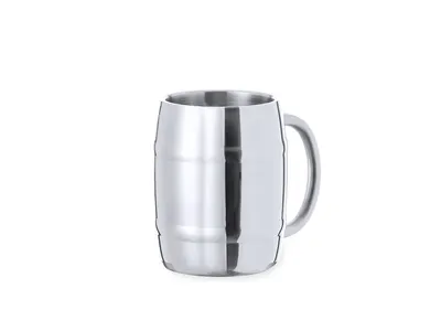 Jarra de cerveza acero 450 ml forma de barril personalizable