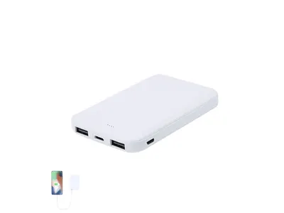 Batería externa de ABS reciclado Nawey RCS 5.000 mAh personalizable