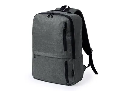 Mochila de RPET Ingria 600D 3 bolsillos frontales personalizable