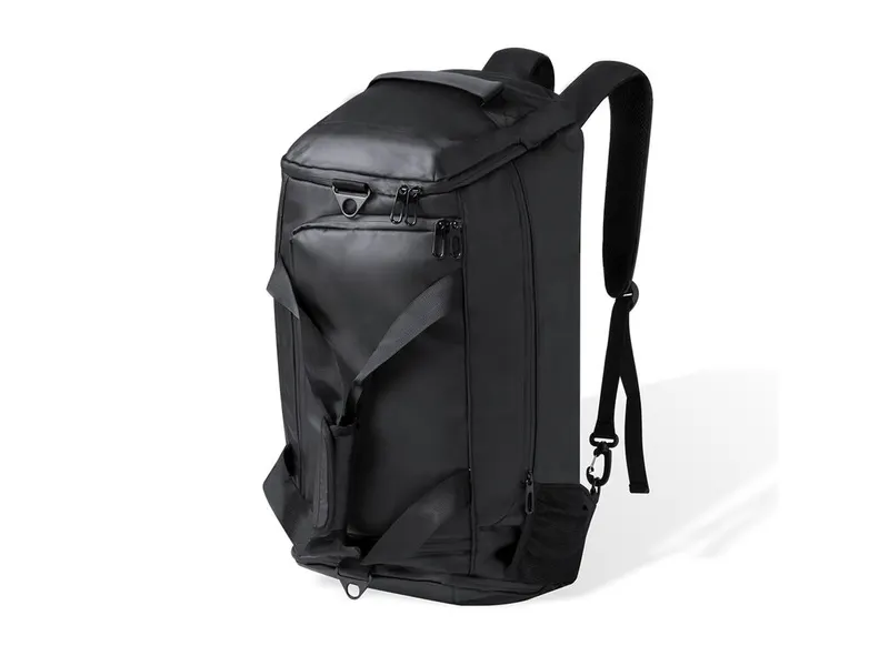 Bolso mochila de polipiel Denehy 3 usos en negro de PU, vista frontal