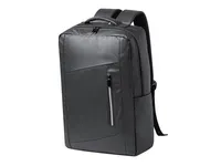 Mochila de polipiel Nexera banda reflectante 15 pulgadas de PU, vista lateral