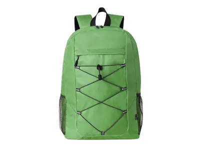 Mochila de RPET Manet 600D cuerda elástica frontal personalizable