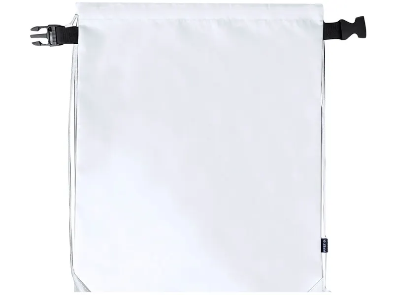 Mochila de cuerdas RPET Sionap 210T cierre de hebilla en blanco de poliéster 210T RPET, vista frontal