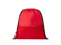 Mochila de cuerdas RPET Uznam 210D bolsillo de rejilla de poliéster 210D RPET, vista lateral