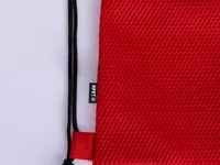 Mochila de cuerdas RPET Uznam 210D bolsillo de rejilla de poliéster 210D RPET, detalle 2