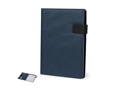 Carpeta de RPET Linnoa 600D con solapa imantada personalizable